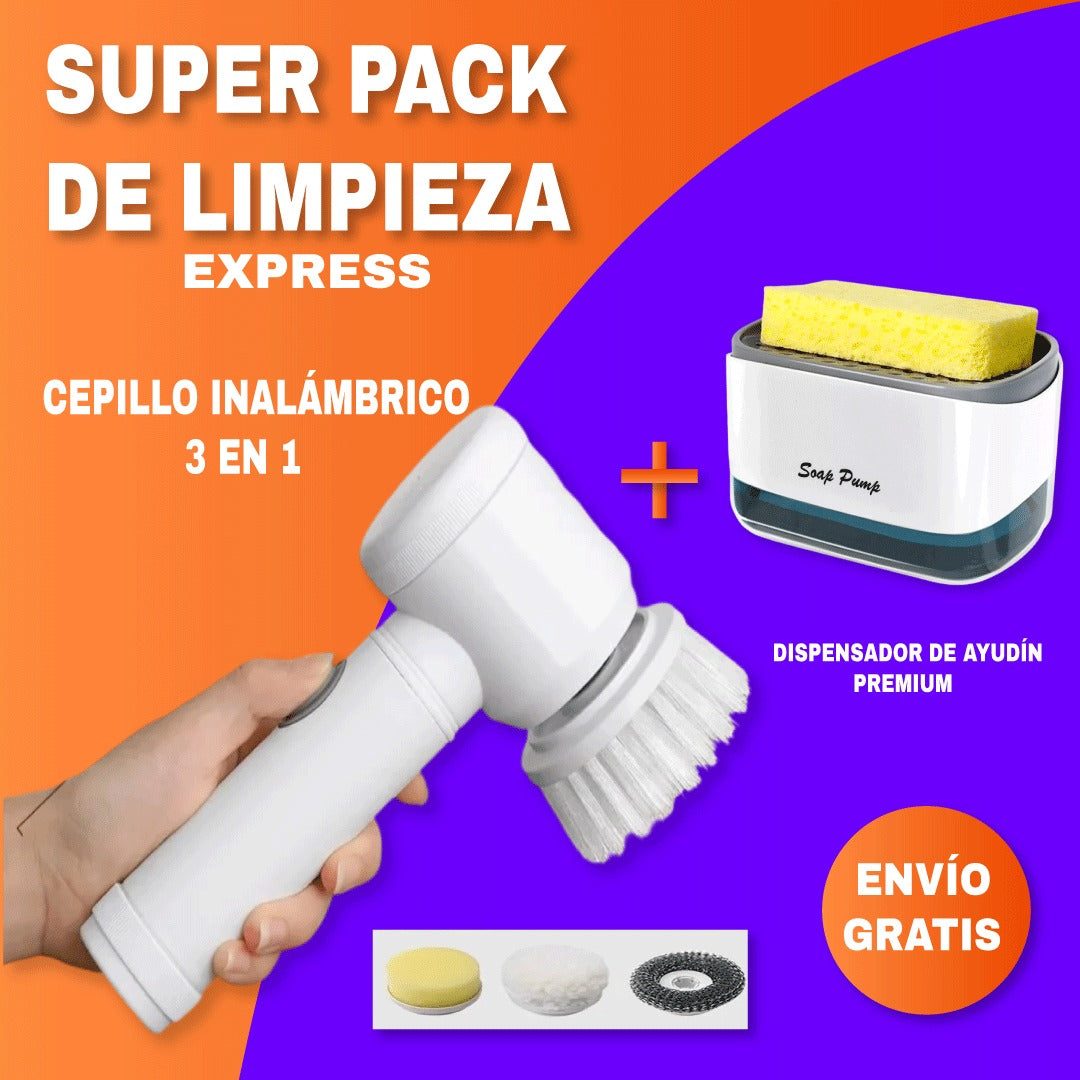Super pack de limpieza® (Cepillo automático + Dispensador)