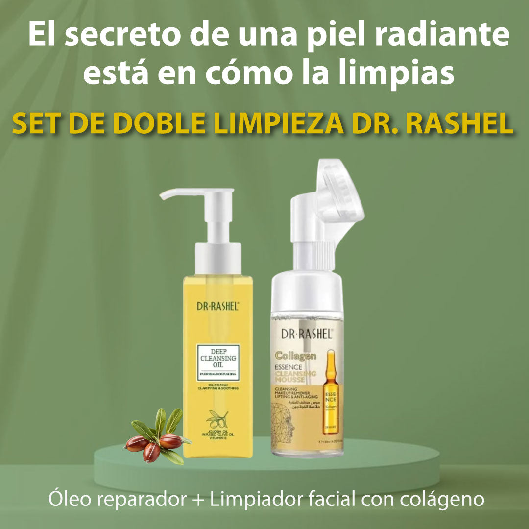 Set Doble Limpieza Dr Rashel® (Limpiador Facial + Oleo Hidratante Purificador)