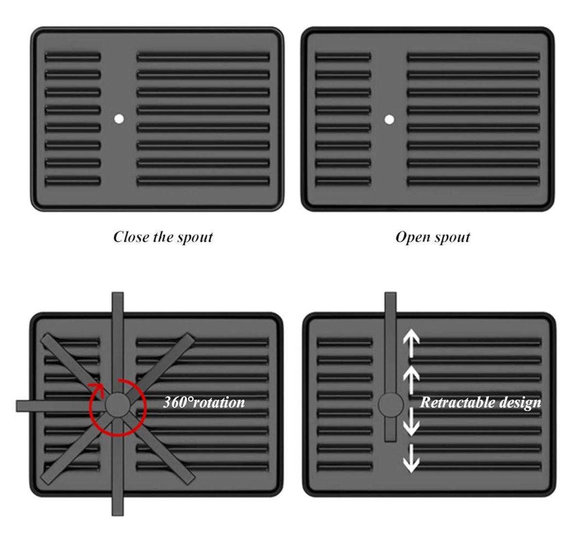 Escurridor de platos Deluxe 2 niveles® - Acero Inoxidable Carbonado