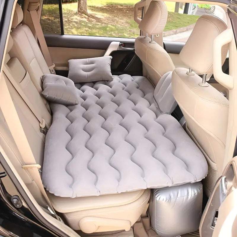 🎁𝗢𝗙𝗘𝗥𝗧𝗔: Colchón inflable para auto + Set de Almohadas + Inflador (Regalo)