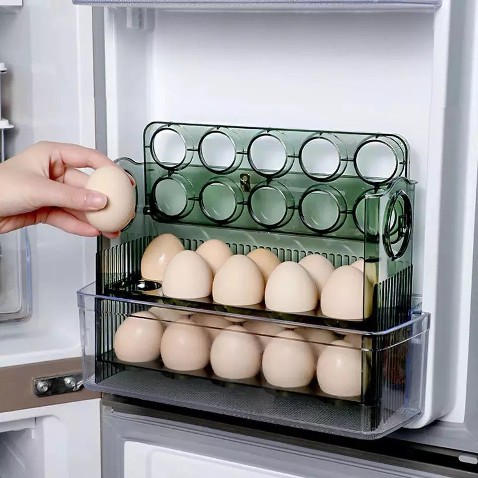 Porta huevos de acrílico de 3 niveles