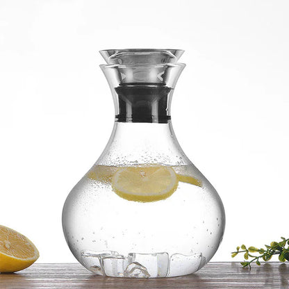 Jarra Fuji® - 1.6 Lts / Vidrio Borosilicato con tapa de Acero inoxidable.