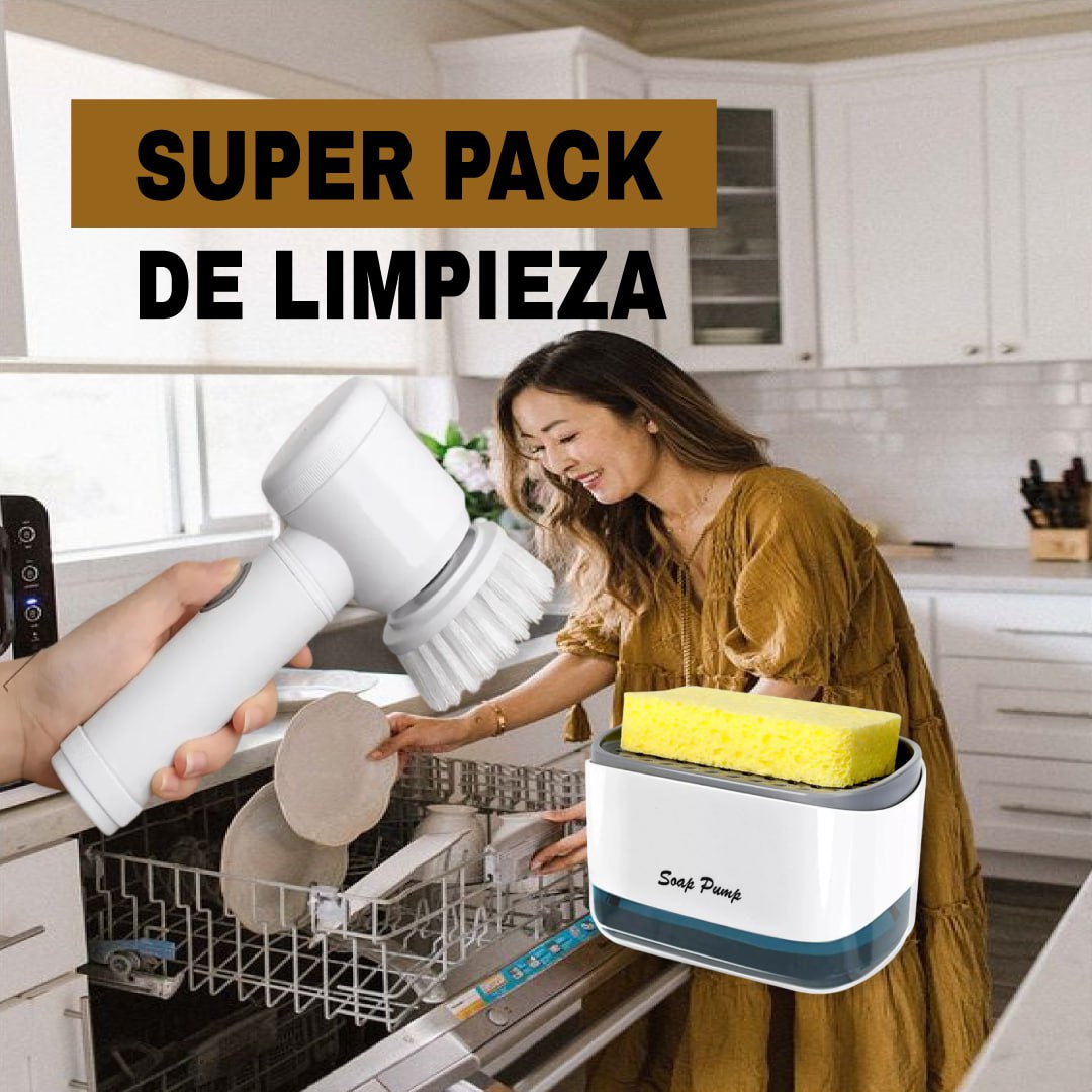 Super pack de limpieza® (Cepillo automático + Dispensador)