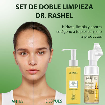 Set Doble Limpieza Dr Rashel® (Limpiador Facial + Oleo Hidratante Purificador)