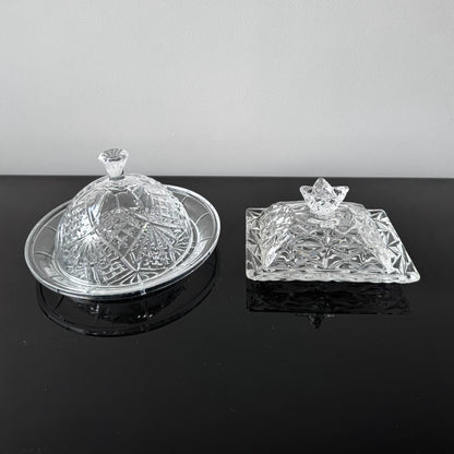 ®Set de Cristal Gourmet: Quesera 1/2kg + Mantequillera + Panera Deluxe