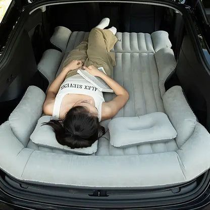 🎁𝗢𝗙𝗘𝗥𝗧𝗔: Colchón inflable para auto + Set de Almohadas + Inflador (Regalo)