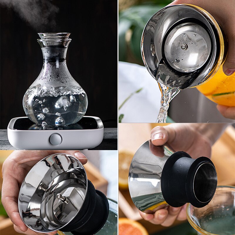 Jarra Fuji® - 1.6 Lts / Vidrio Borosilicato con tapa de Acero inoxidable.