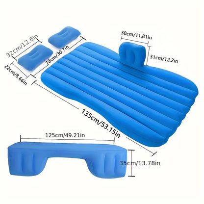 🎁𝗢𝗙𝗘𝗥𝗧𝗔: Colchón inflable para auto + Set de Almohadas + Inflador (Regalo)