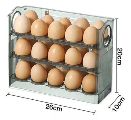 Porta huevos de acrílico de 3 niveles