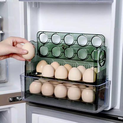 Porta huevos de acrílico de 3 niveles