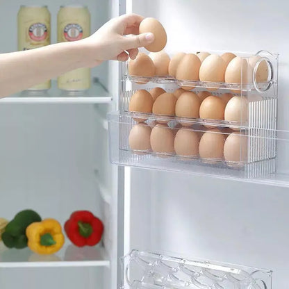Porta huevos de acrílico de 3 niveles