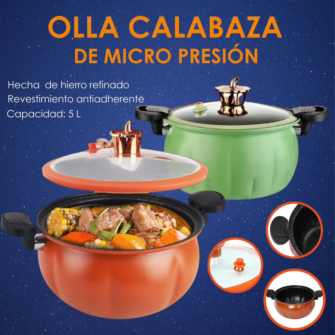 Olla Calabaza de Micro presión - Capacidad: 5 Litros (ENVIO GRATIS Y PAGA AL RECIBIR)