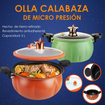 Olla Calabaza de Micro presión - Capacidad: 5 Litros (ENVIO GRATIS Y PAGA AL RECIBIR)